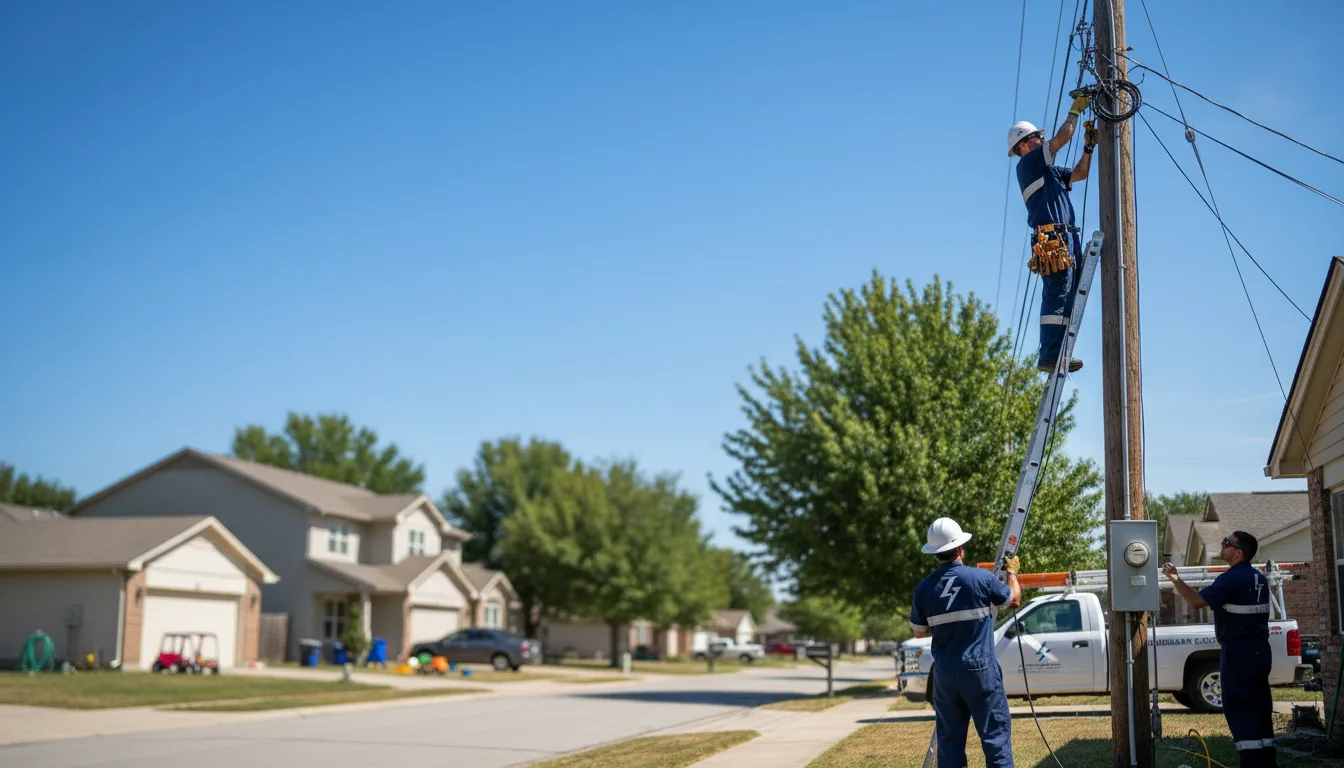 Residential electrician providing installation services in Maywood, MO